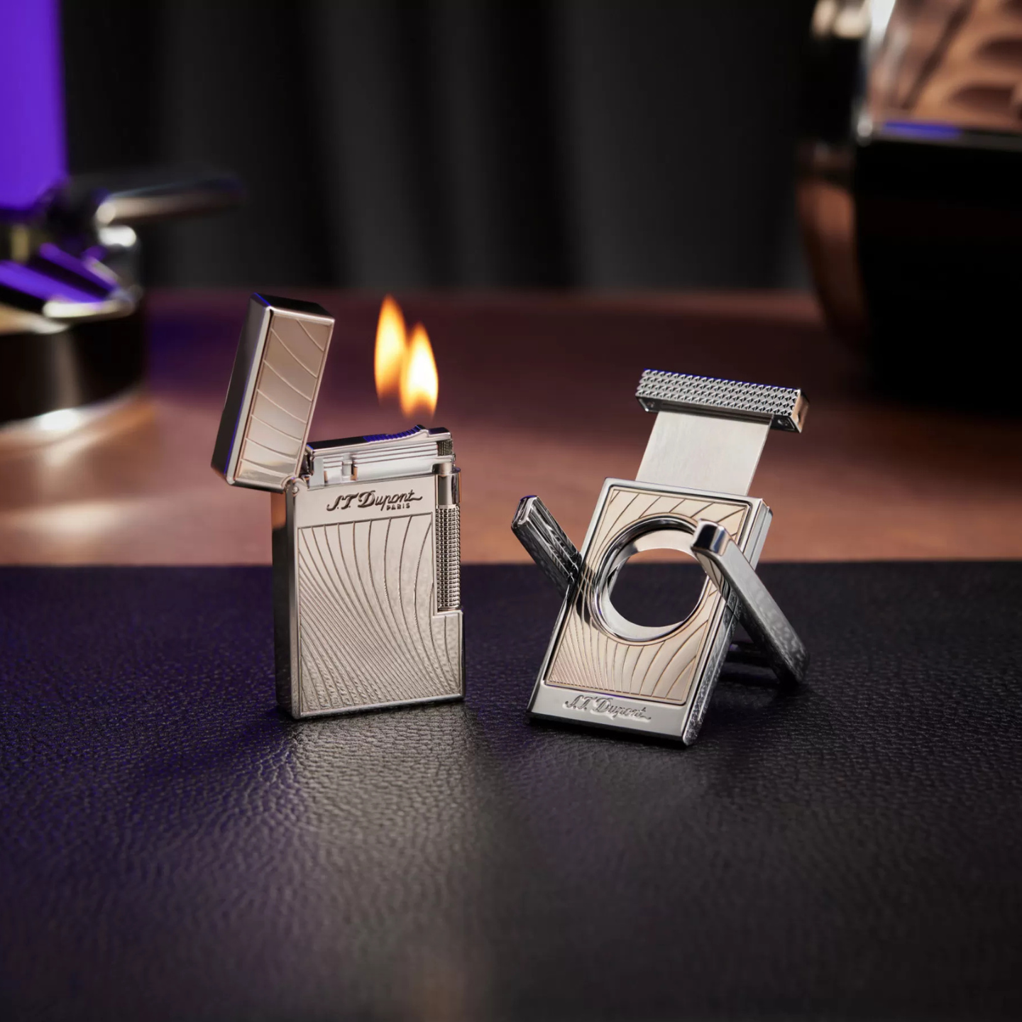 CIGAR CUTTER AND LIGHTER