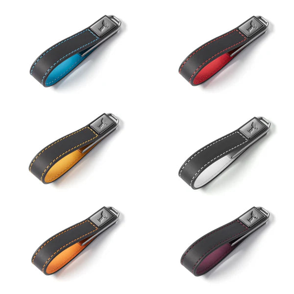 BLACK BADGE LEATHER KEYRING